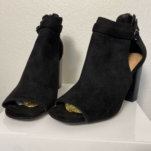 NWOT A New Day Kama Peep-Toe Black Booties Size 8